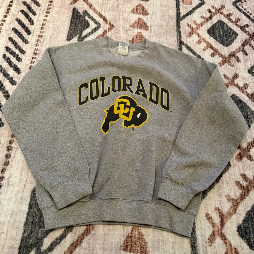 Vintage Gildan Gray Colorado Crewneck Sweater